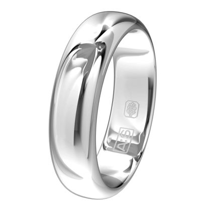 Een elegante ring met een bolle buitenkant, ronde zijkanten en een licht bolle binnenkant. Een klassieke ring van zeer hoge kwaliteit en duurzaamheid!