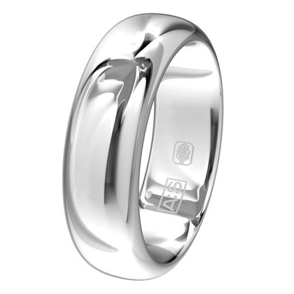 Een elegante ring met een bolle buitenkant, ronde zijkanten en een licht bolle binnenkant. Een klassieke ring van zeer hoge kwaliteit en duurzaamheid!