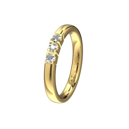 Glinsterende geheel geelgouden Memoirering 11155. Laat jij jouw unieke Memoirering meegroeien met al die mooie momenten in je leven?