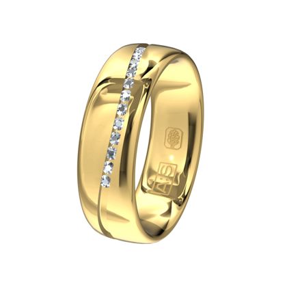 Prachtige ringen met een hoog draagcomfort. Een glanzende damesring waarin maar liefst twaalf diamanten glinsteren.