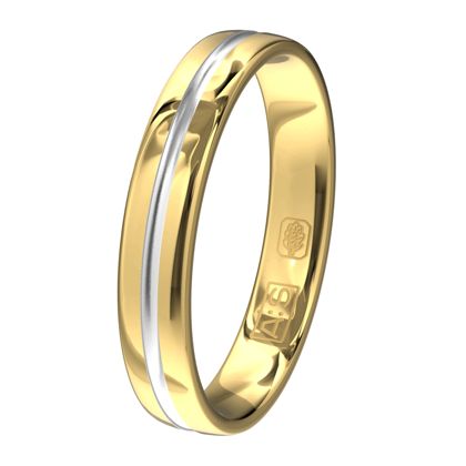 Een geelgouden trouwring met een gerhodineerde binnenbaan die je elke dag met veel liefde wilt dragen